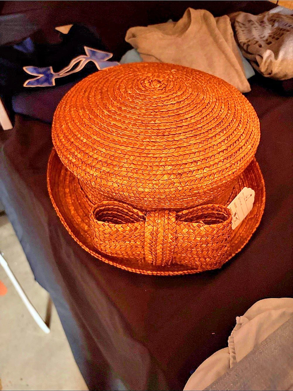 Woven Round Storage Basket in Brown